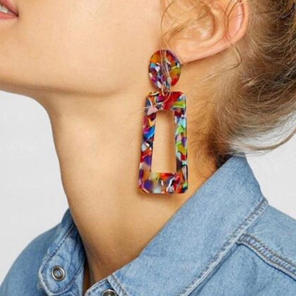 Colorful  pierced Earrings - Picture 1 of 2